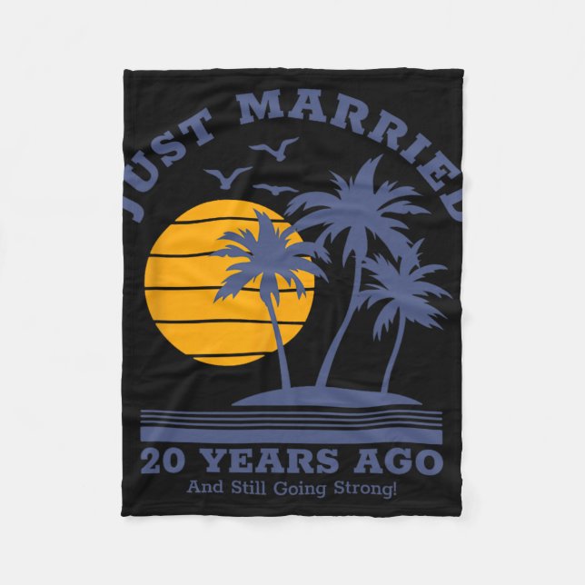 Romantisk matchande Par - 20:e Bröllop Anniversa Fleecefilt (Framsidan)