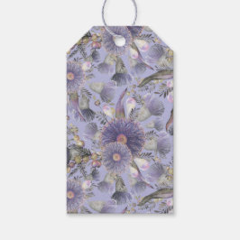 Romantisk Mauve Wattle & Eucalyptus Presentetikett