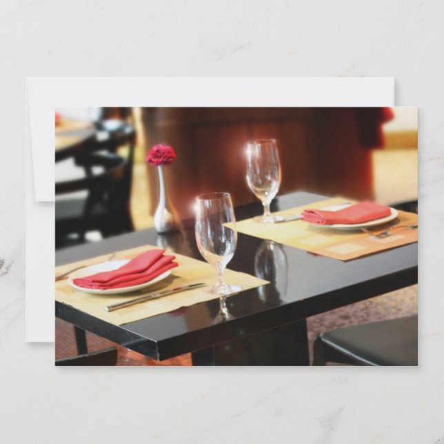 Romantisk middag för två inbjudningar (Framsida)