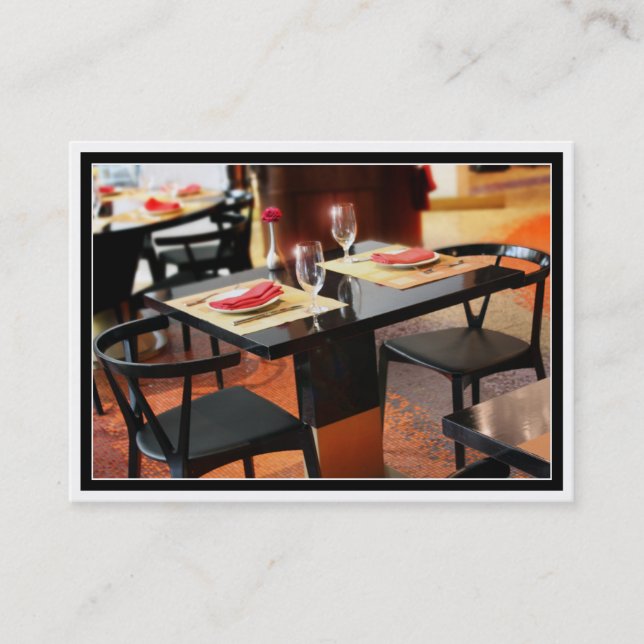 Romantisk middag för två visitkort (Framsida)