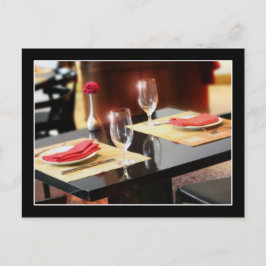 Romantisk middag för två vykort