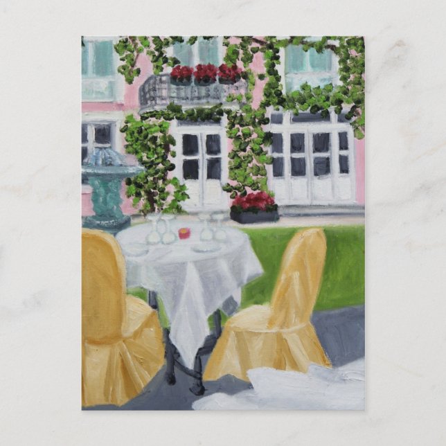 Romantisk middag i Frankrike Vykort (Framsida)