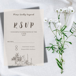 Romantisk Minimalistisk Bröllops-RSVP-Kort OSA Kort
