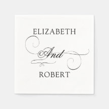 Romantisk minimalistisk lyxmonogram Bröllop