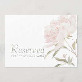 Romantisk mjuk rosé peony bröllops reserverat skyl