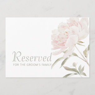 Romantisk mjuk rosé peony bröllops reserverat skyl