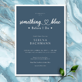 Romantisk Modern något blått innan jag ger skugga Inbjudningar