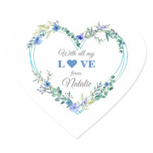 Romantisk Möhippa blå Blommigt vattenfärg