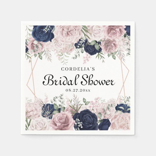 Romantisk Möhippa för vattenfärg i Rosa ros - favo Pappersservett (Framsidan)