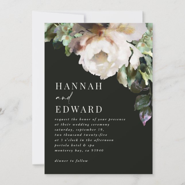 Romantisk moody rustisk mörk Vinterbröllop (Framsida)