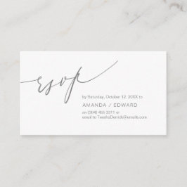 Romantisk, Mörk Grått, OSA för inbjudan, svara Tilläggskort