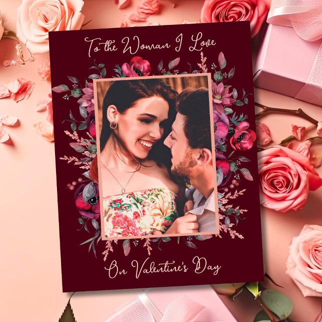 Romantisk mot kvinnan i Kärlek Alla hjärtans dag Kort (Skapare uppladdad)