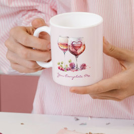 Romantisk Mugg – Du Fullkomnar Mig Citat