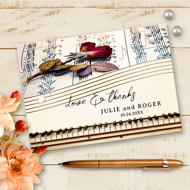 Romantisk Music Anpassningsbar Photo Bröllop - tac Tack Kort (Skapare uppladdad)