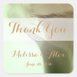 Romantisk nederbördsdetalj fyrkantigt klistermärke