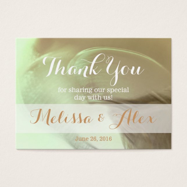 Romantisk nederbördsdetalj - Tack Visitkort (Framsidan)