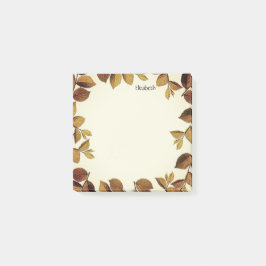 Romantisk och bohemisk förskönning - Foliage Post-it Block