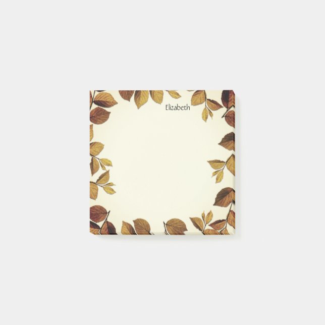 Romantisk och bohemisk förskönning - Foliage Post-it Block (Framsida)