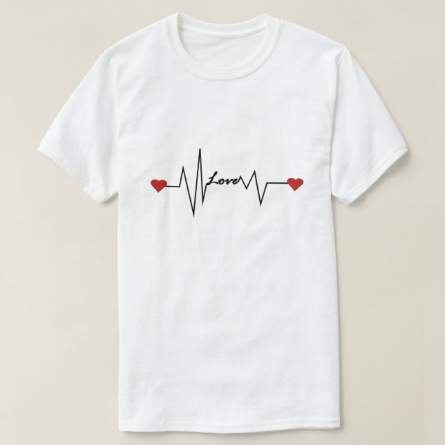Romantisk och minimalistisk design t shirt (Design framsida)
