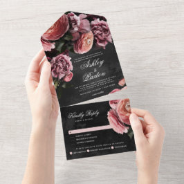 Romantisk och Moody Rosa Bouquet