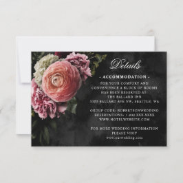 Romantisk och Moody Rosa Bouquet om svart informat OSA Kort