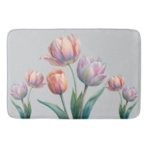 Romantisk och poetisk pastel Tulips vattenfärg