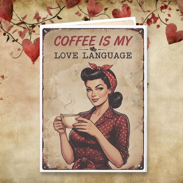 Romantisk och söt Jag älskar dig | Kaffe Humor Kort (Skapare uppladdad)
