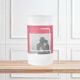 Romantisk offert och foto | Valentines Gift Frostat Ölglas