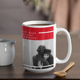 Romantisk offert och foto Valentines Gift Kaffemugg