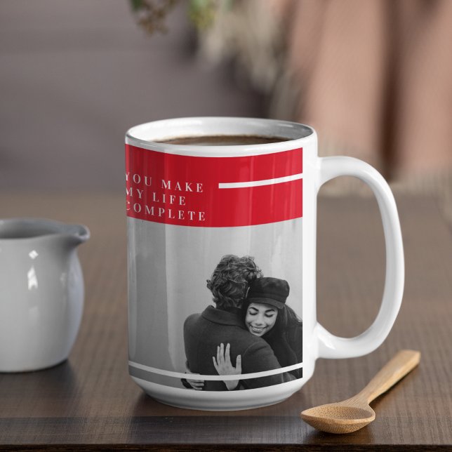 Romantisk offert och foto | Valentines Gift Kaffemugg (Skapare uppladdad)