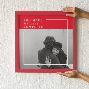 Romantisk offert och foto   Valentines Gift Poster