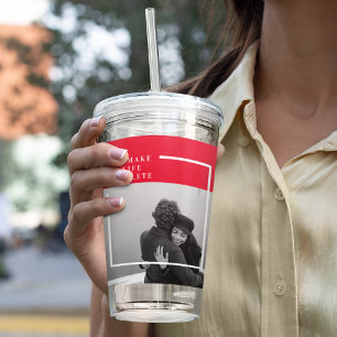 Romantisk offert och foto Valentines Gift Take Away Mugg