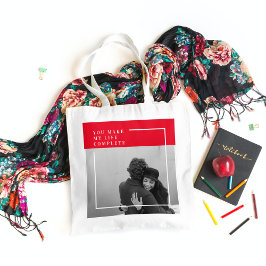 Romantisk offert och foto | Valentines Gift Tygkasse