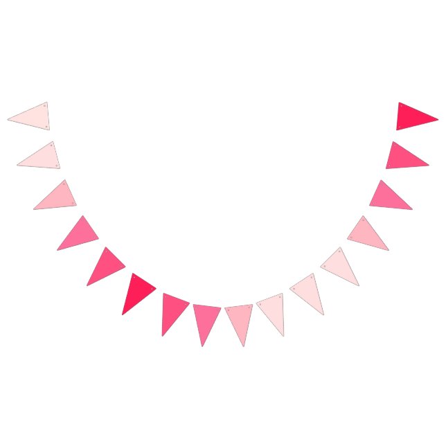 Romantisk Öm Rosa Ömsint Gradient Vimplar (Alla)
