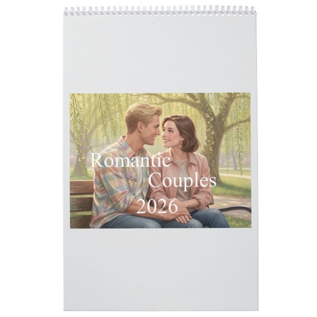 Romantisk Par Kalender 2026 02B (Omslag)