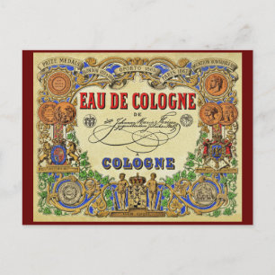 Romantisk parisisk Parfym 1868 Helg Vykort