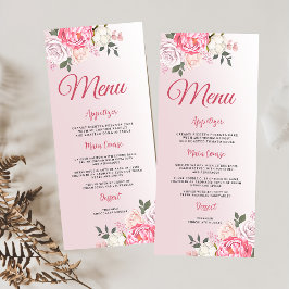 Romantisk Pastel Blommigt Ro Sweet 16 Meny