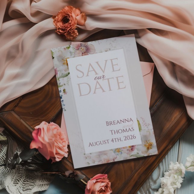 Romantisk Pastel Blommigt Vår Design Inbjudningar (Skapare uppladdad)