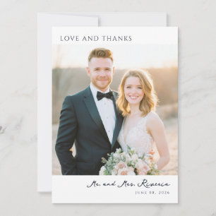 Romantisk Pastell Elegant Foto Tack Kort