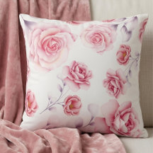 Romantisk pastell rosa blomster vattenfärg
