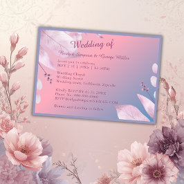 romantisk pastellkörsbär blommar sakura Bröllop Inbjudningar