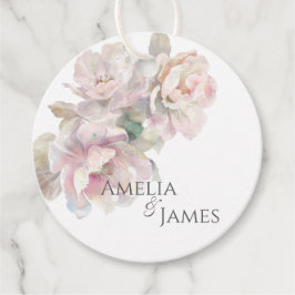 Romantisk  Peony Blommigt Bröllop Gåvor Etiketter