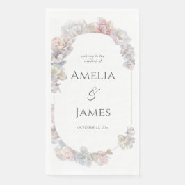 Romantisk  Peony Blommigt Bröllop Pappersservett