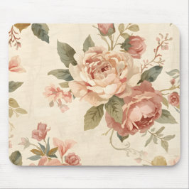 Romantisk Peony & Rose Vintage Trädgård Musmatta
