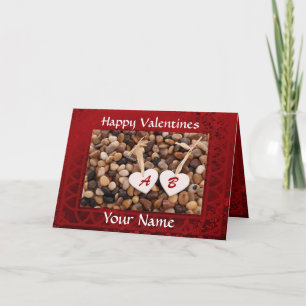 Romantisk personlig hjärtklappar valentins dag helgkort