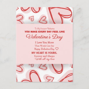 Romantisk Personlig Valentinekort Helg Vykort