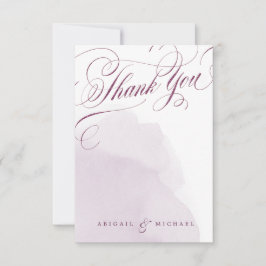 Romantisk plum bröllop kalligrafi tack