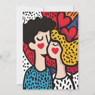 Romantisk poppbild Illustration av ett flytande pa Inbjudningar