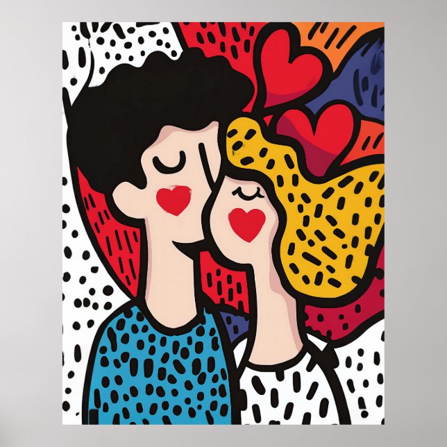 Romantisk poppbild Illustration av ett flytande pa Poster (Framsidan)