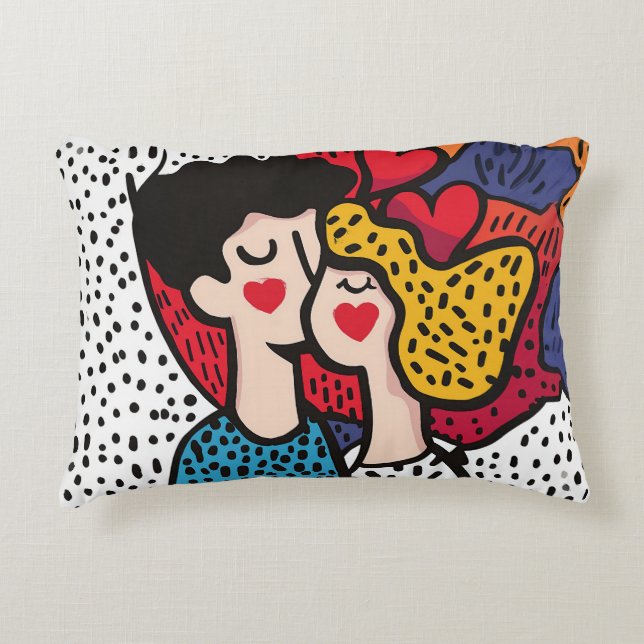 Romantisk poppbild Illustration av ett flytande pa Prydnadskudde (Framsidan)